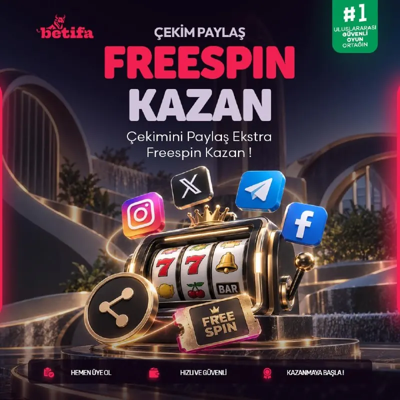 Betifa Telegram: 💸 ÇEKİMİNİ PAYLAŞ, FREESPİNİNİ KAP! 📲 Çekim ekran görüntünü sosyal medya veya…