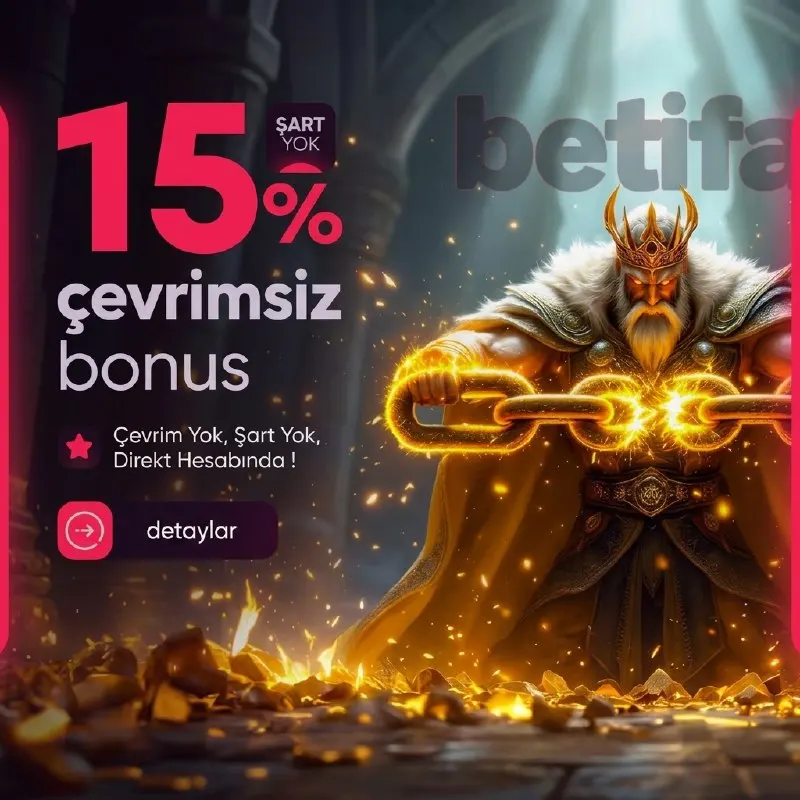 Betifa Telegram: 👑 %15 Çevrimsiz Bonus ile Betifa’da avantajı yakala! 💎 Çevrim yok 💎 Şart yok 💎…