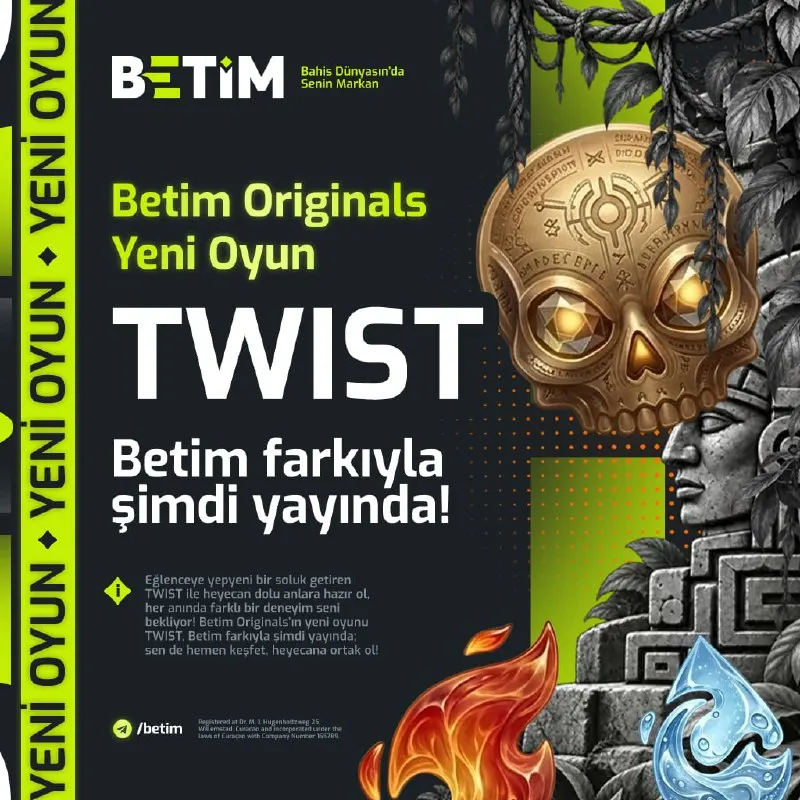 Betim Telegram: 🎰 İzleme, icraat göster! ➡️Elementlerin gücü Twist'te birleşti. ➡️Devasa RTP…
