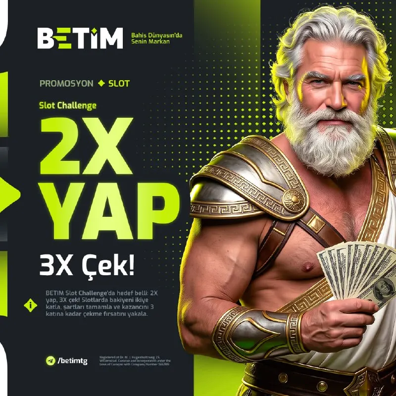 Betim Telegram: 🎰 2X Yap 3X Çek Bonusu Aktif! ➡️ 10.000₺'ye kadar olan yatırımlarınıza, ➡️…