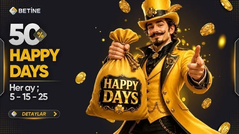 Betine Telegram: 🕒 5-15-25 Happy Days Fırsatı Başladı! 🎁 Promokod: happydays 🍀 Toplam 2 kez…