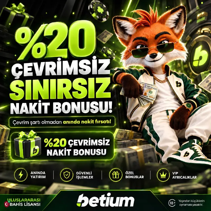 Betium Telegram: 😎😎😎😎😎😎😎😎😎 🍀 BU BONUSTA ÇEVRİM YOK, SINIR YOK! 💵 %20 Çevrimsiz Sınırsız Nakit…