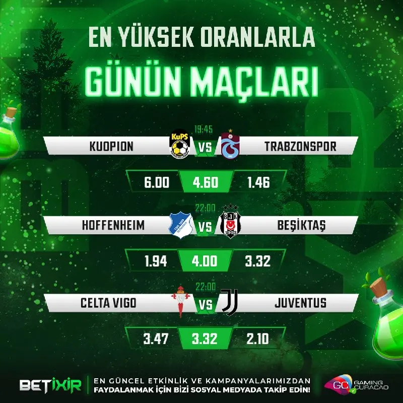 Betixir Telegram: ⬆️ #BetiXir 'den Günün En Çekişmeli Karşılaşmaları ⬆️ 🕒 19:45 - Kuopion ⚔️…