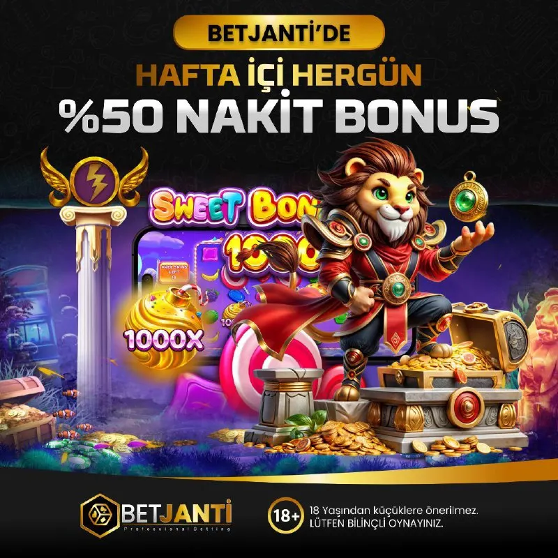 Betjanti Telegram: 📌%50 NAKİT BONUS HAFTAİÇİ YATIRIMLARINIZA ÖZEL MİNİMUM 250₺ MAXSİMUM 5.000₺…