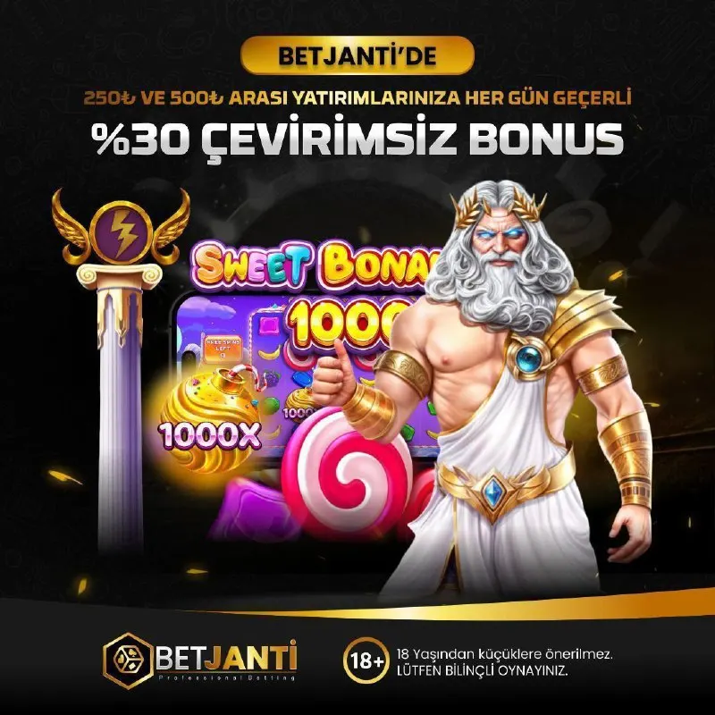 Betjanti Telegram: 📌%30 NAKİT ÇEVRİMSİZ BONUS MİNUMUM 250 MAKSİMUM 5000 TL HAFTANIN HERGÜNÜ…