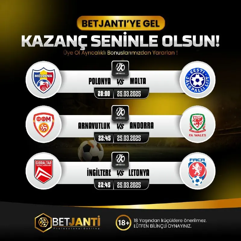 Betjanti Telegram: 🔥YENİ DENEYİMLER SINIRSIZ EĞLENCE VE KAZANÇ İCİN🔔 📣BETJANTİ YÜKSEK ORANLARIN…