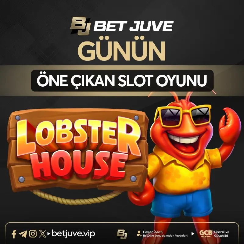 Betjuve Telegram: 🧬GÜNÜN OYUNU LOBSTER HOUSE 🦞🏡 💧BetJuve’de denizden gelen kazanç! 🦞 Eğlenceli…