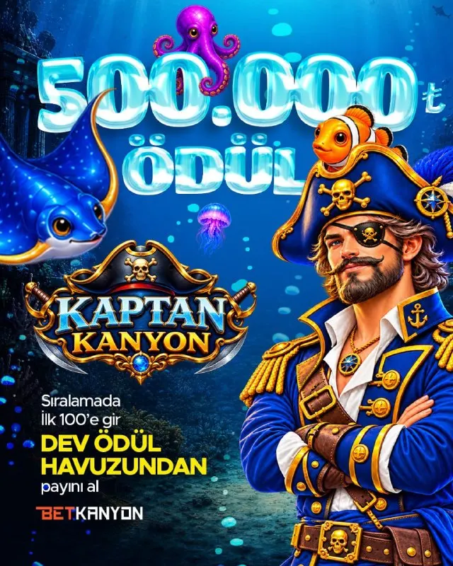 Betkanyon Telegram: 🏴 KAPTAN KANYON’DA SPINLER DÖNÜYOR, SKORLAR KONUŞUYOR! 🔥 📆 14-22 Ekim boyunca…