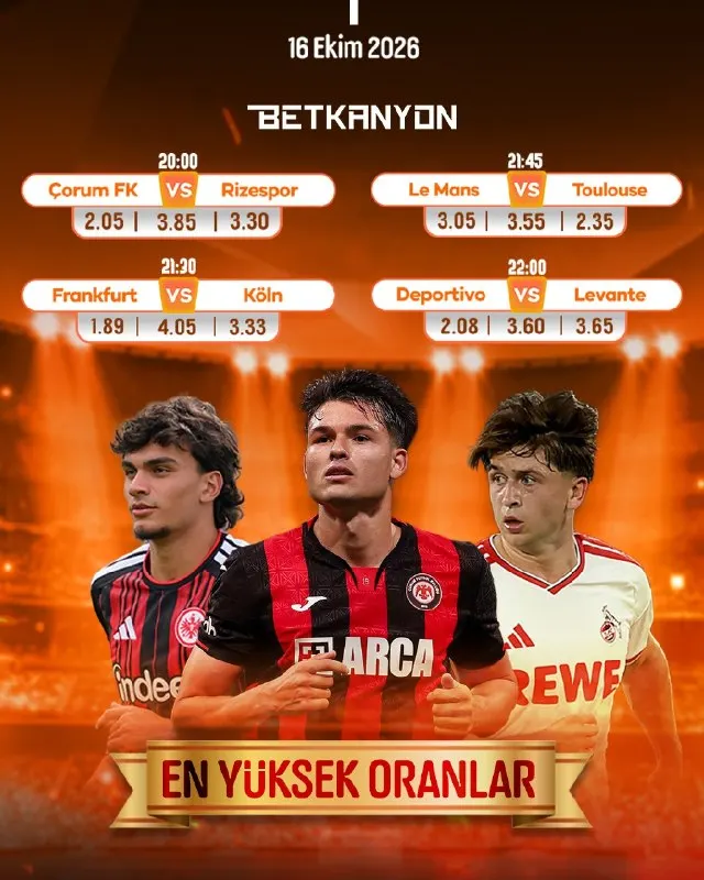 Betkanyon Telegram: BETKANYON’DA GÜNÜN MAÇLARI! ⚽ 📺Bugünün planı belli: 🏟️ Maçlar sahada, 🔥 Heyecan…