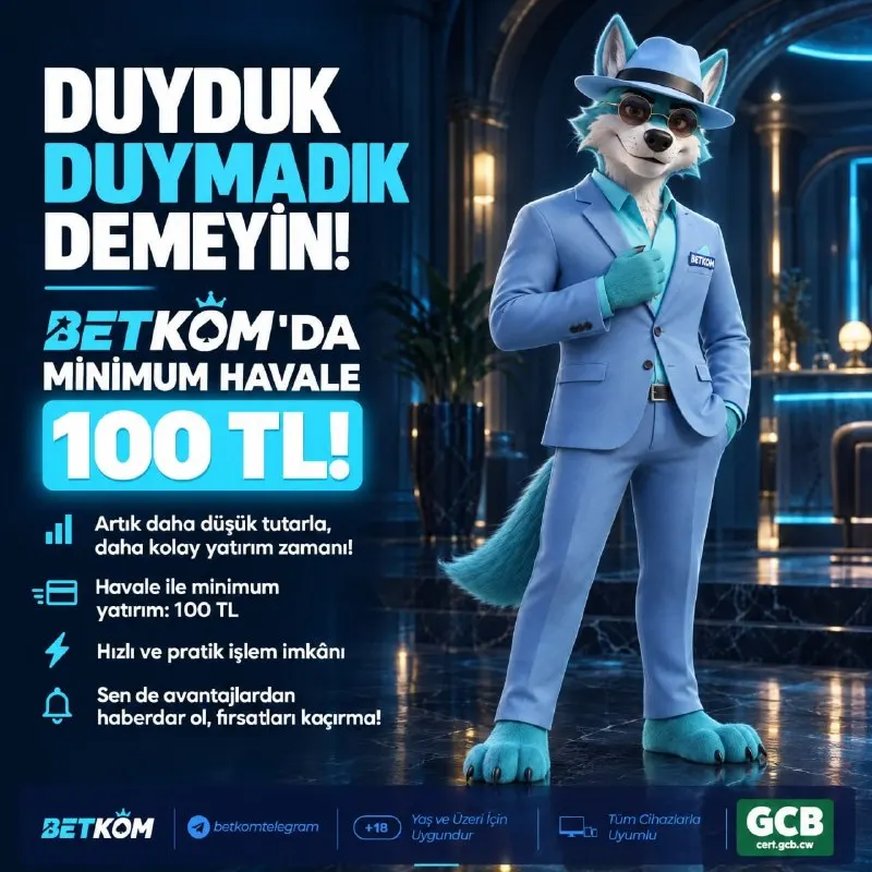 Betkom Telegram: 😎DUYDUK DUYMADIK DEMEYİN! 😎BETKOM’DA MİNİMUM HAVALE 100 TL! 😎 Artık daha düşük…