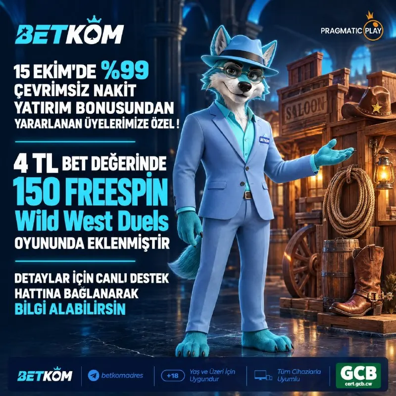 Betkom Telegram: 👑 15 EKİM'DE %99 ÇEVRİMSİZ NAKİT YATIRIM BONUSUNDAN YARARLANAN ÜYELERİMİZE ÖZEL…