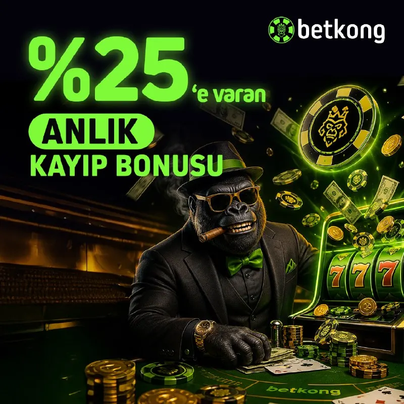 Betkong Telegram: 🔥 BetKong'dan %25'e Varan Anlık Kayıp Bonusu! 🎰 Slot oyunlarında %25, ⚽️ Spor…