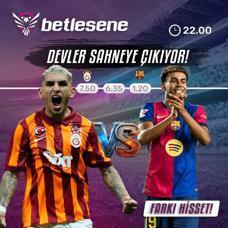 Betlesene Telegram: BU GECE AVRUPA’DA DEV RANDEVU! 👑 GALATASARAY 🆚 BARCELONA ⚽️ ⏰ 22.00 |…