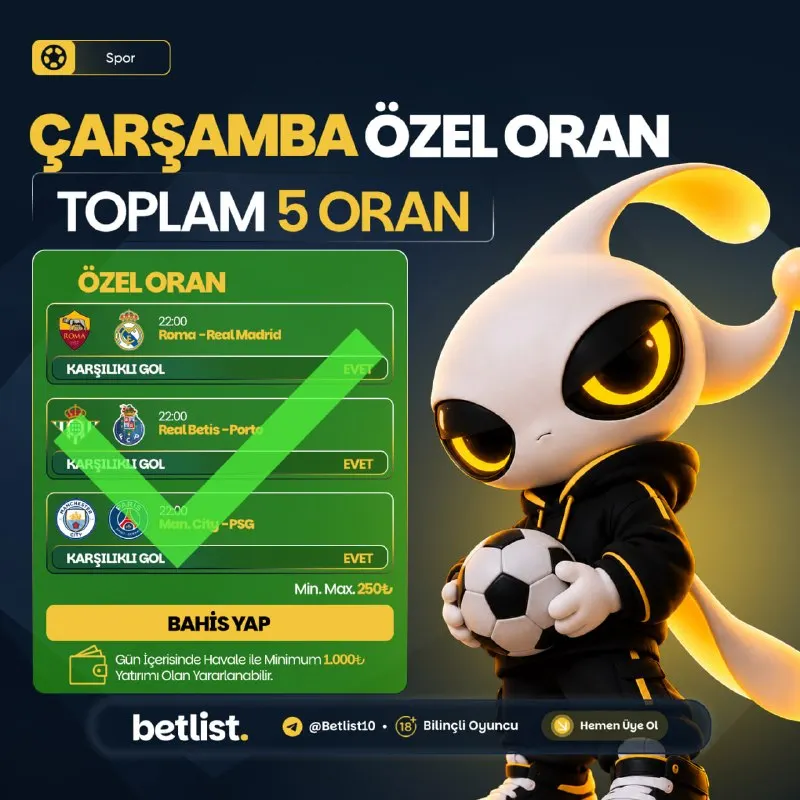 Betlist Telegram: 🔠🔠🔠🔠 🔠🔠🅰️🔠 🔠🔠🔠🔠🔠✔️ 🔼 Çarşamba Özel Oranı Karşılaşmalarında, Nefes Kesen…