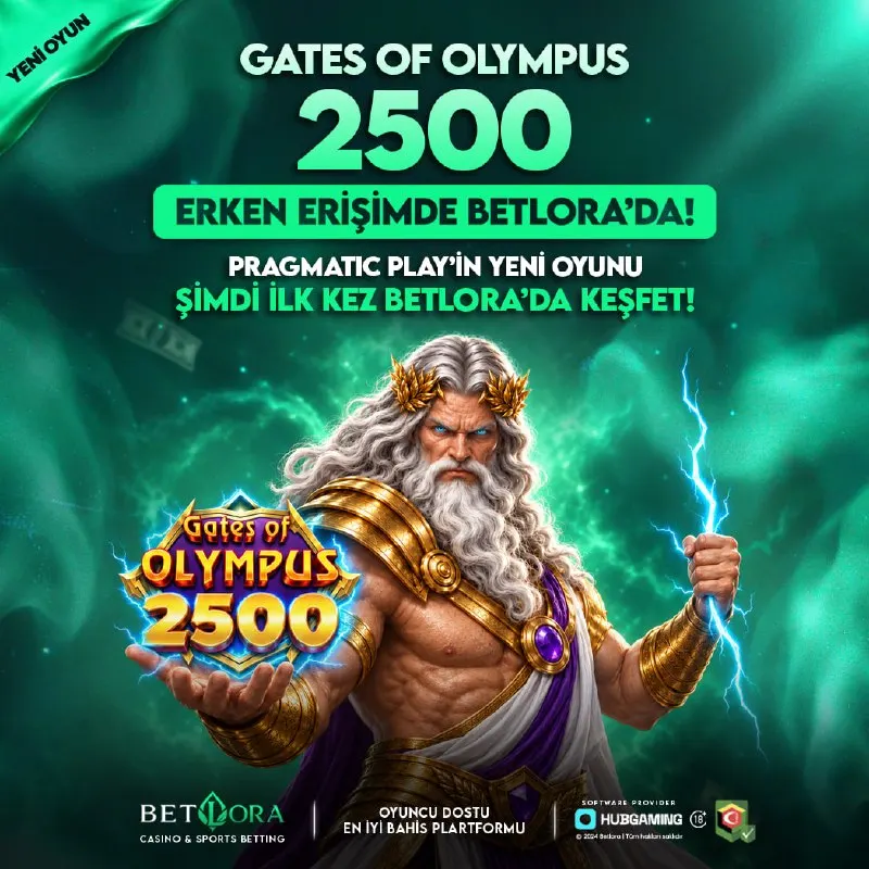 Betlora Telegram: 🔥GATES OF OLYMPUS 2500🔥 🚀ERKEN ERİŞİMDE BETLORA’DA! 🏆PRAGMATIC PLAY’İN YENİ…