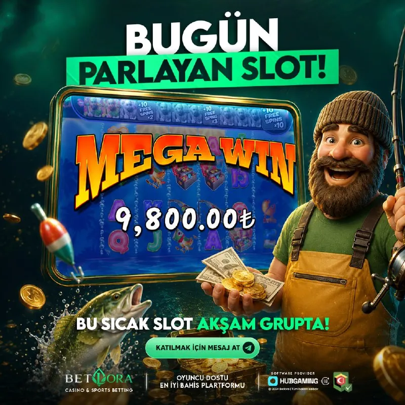 Betlora Telegram: 👑 #Betlora ile Günün Kazandıran Slot Oyunu ! 🎰 Big Bass Splash 💵Üyeliğini…