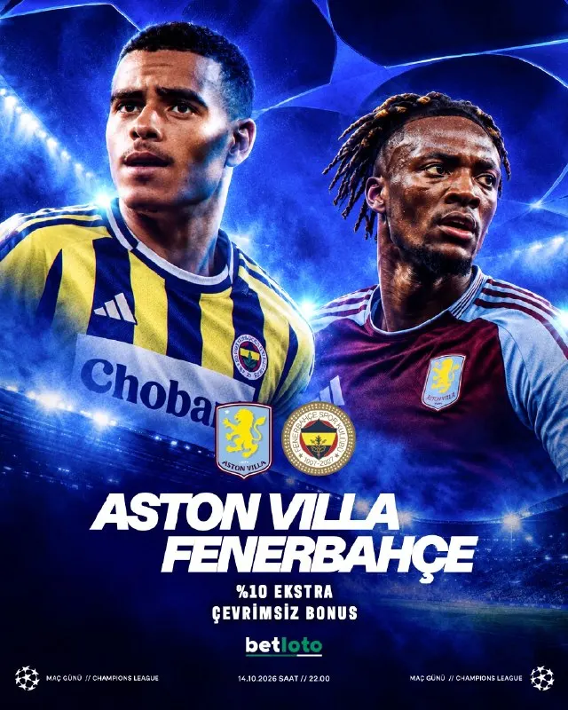 Betloto Telegram: Günün Maçına Özel Bonus Fırsatı Betloto’da! ⚽ Fenerbahçe 🆚 Aston Villa maçının…