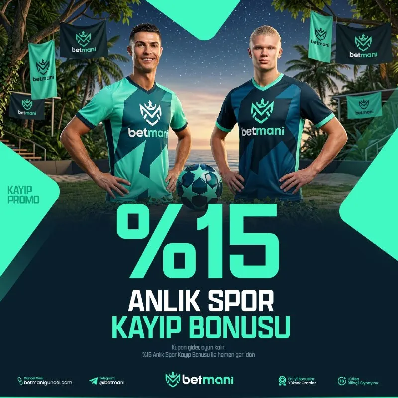 Betmani Telegram: 🎯 Spor Severlere Büyük Fırsat! 💸 %15 Anlık Net Spor Kayıp Bonusu ile kaybını…