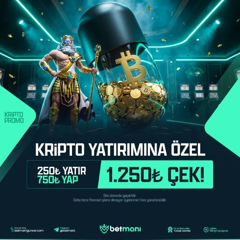 Betmani Telegram: ⚡ KRİPTO YATIRIMINA ÖZEL FIRSAT! 250₺ yatır 750₺ yap Kripto yatırımına özel…