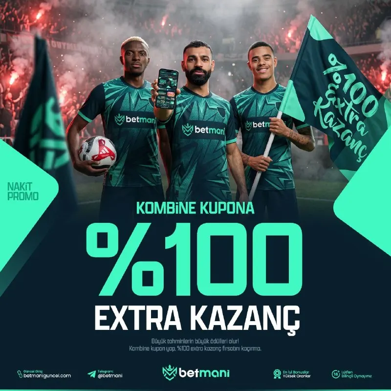 Betmani Telegram: ⚽ Sahada Ter, Kuponda %100 Ekstra Kazanç! Zafere giden yolda en güçlü ortağınız…