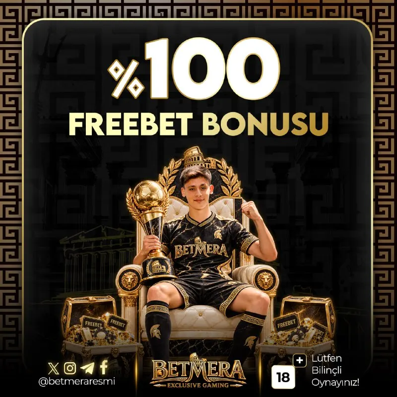 Betmera Telegram: 🇪🇺 %100 FREEBET BONUSU 🇪🇺 ⚽️ 1.000₺ – 2.500₺ yatırım aralığında %100 FreeBet…