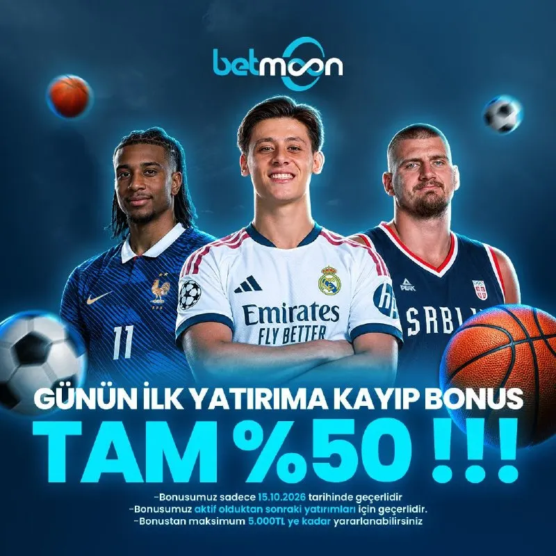 Betmoon Telegram: 💥 BETMOON’DAN GÜNÜN FIRSATI! ⬅️ GÜNÜN İLK YATIRIMINA TAM %50 KAYIP BONUSU! ➡️…