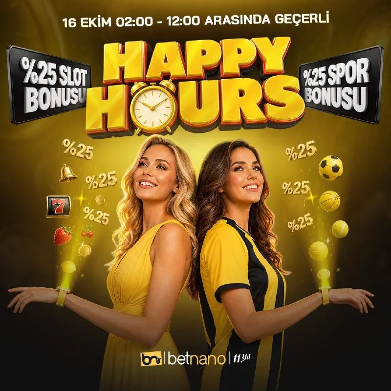 Betnano Telegram: ⚪⚪⚪⚪⚪⚪ 📣 2.500 TL BONUS 📣 📣 YENİ "HAPPY HOURS" BAŞLADI 📣 📆 16 Ekim 02:00…