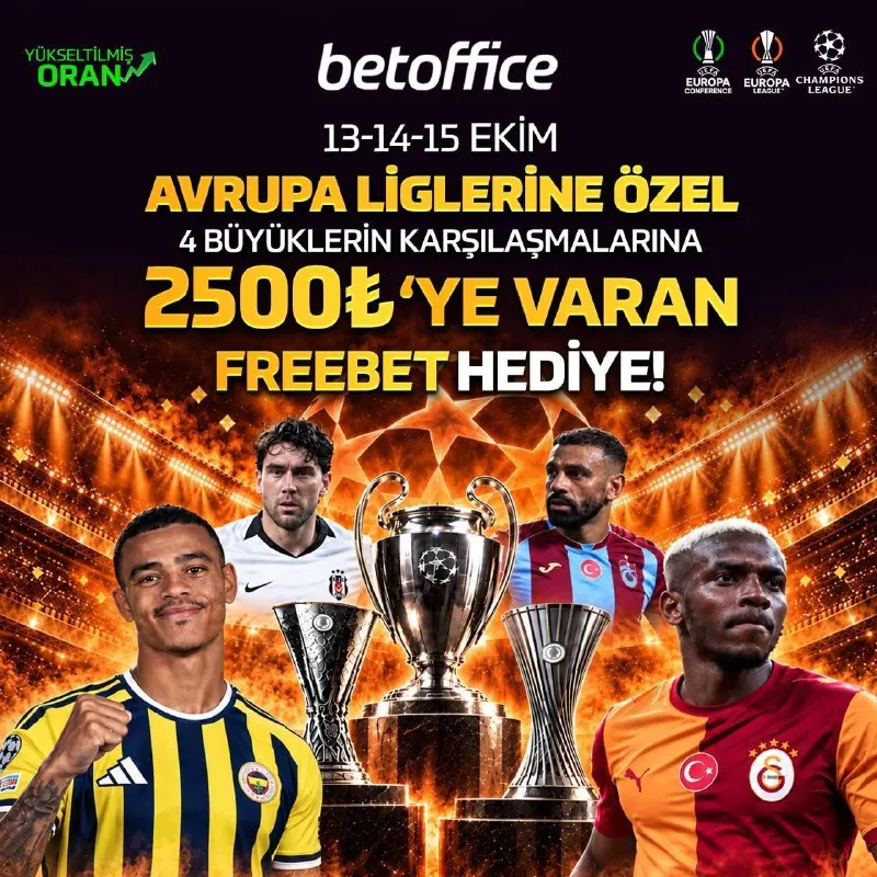 Betoffice Telegram: 🔥 BetOffice’de Avrupa Liglerine Özel Freebet Fırsatı İçin Son Gün! 🎁 1.000₺+…