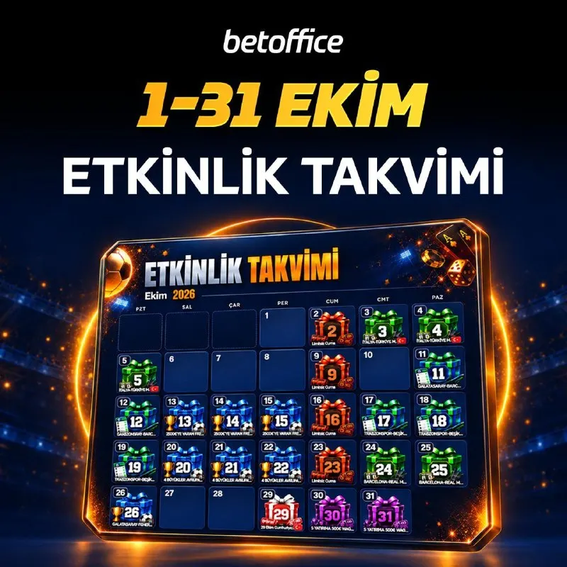 Betoffice Telegram: 📣 Ekim Ayı Etkinlik Takvimimize Bakmayı Unutmayın! 📅 BetOffice Etkinlik…