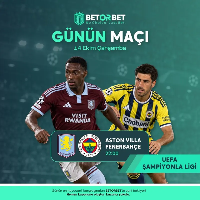 Betorbet Telegram: ⭐️ BETORBET'TE GÜNÜN MAÇI! Kanarya İngiltere’de Sahne Alıyor! Aston Villa –…