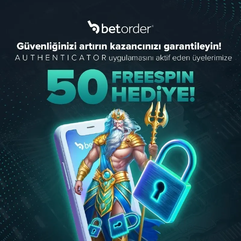 Betorder Telegram: 🔐 Hesabını Koru, 50 FREESPIN Kazan! 🎰 Authenticator’ı aktif et, güvenliğini…