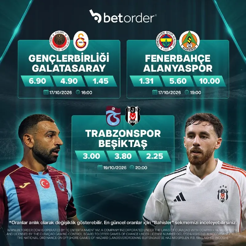 Betorder Telegram: 🔥⚽️ SÜPER LİG’DE FUTBOL ŞÖLENİ! 🏆💚 ⭐️Hafta sonu heyecanı Betorder’da!🏆 🗓 17…