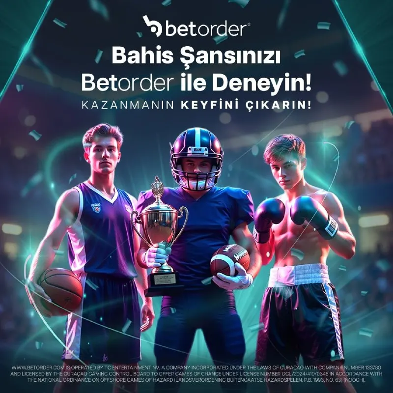Betorder Telegram: 🏆 HEYECANIN ADRESİ BELLİ! Sahne hazır, mücadele başladı! 🏀🏈🥊 Sen de sporun…