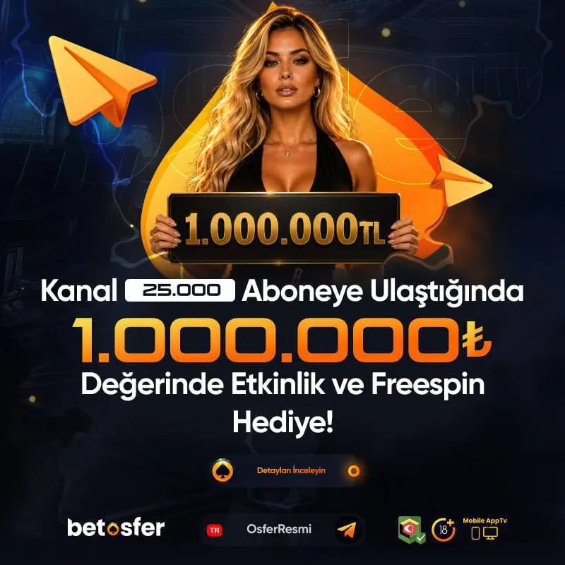 Betosfer Telegram: 🎉 Freespin Kodu: BN1G ➡️ Freespin Adeti :100 ➡️Freespin ile min 1.000₺ max…
