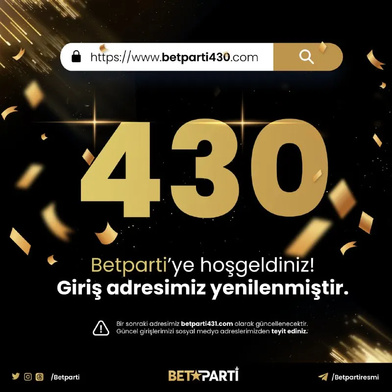 Betparti Telegram: 📢 Güncel giriş adresimiz betparti430.com olarak yenilenmiştir! ✅ Her zaman…