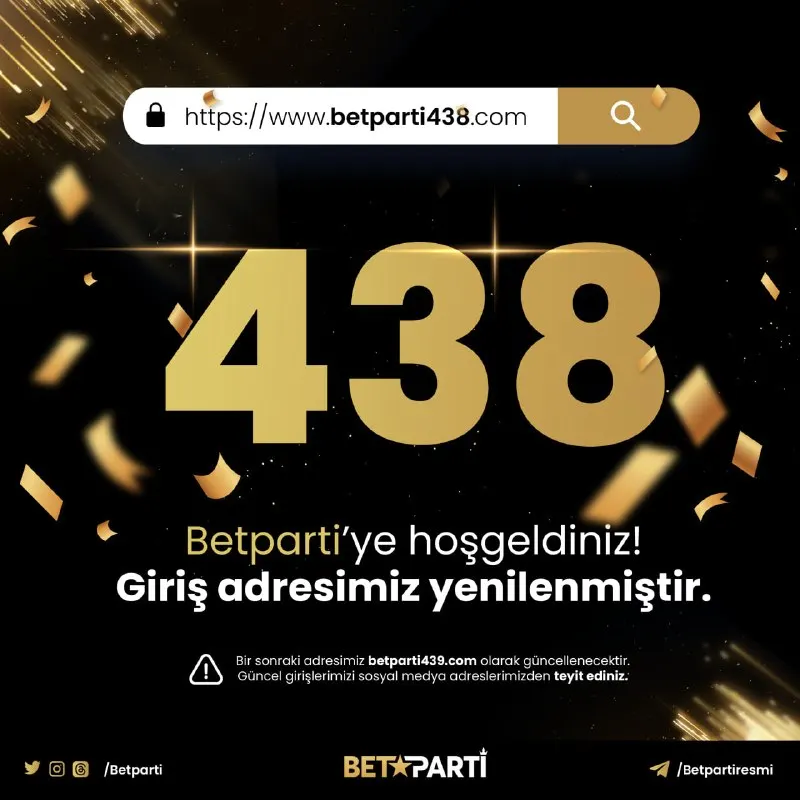 Betparti Telegram: 📢 Güncel giriş adresimiz betparti438.com olarak yenilenmiştir! ✅ Her zaman…