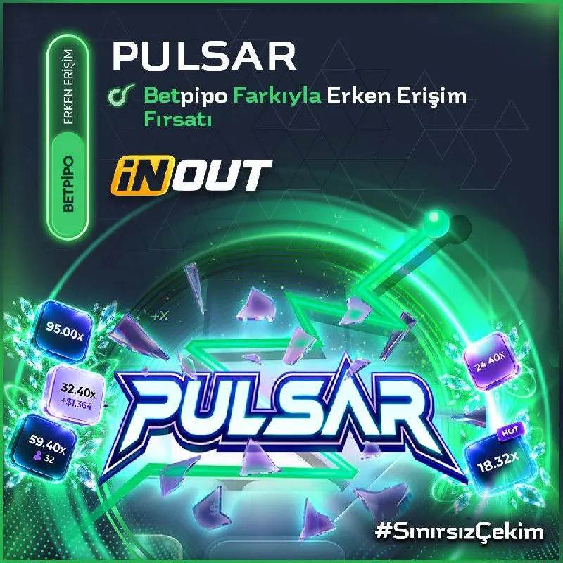 Betpipo Telegram: 🚀 PULSAR’A ERKEN ERİŞİM BETPİPO’DA! 🎮 INOUT’un yeni oyunu PULSAR, erken erişim…