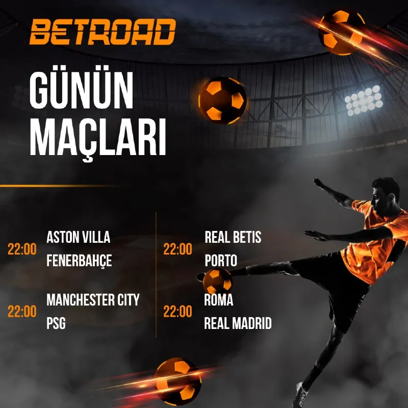 Betroad Telegram: 🔥 Devlerin mücadelesinde yerini al! Betroad farkıyla Aston Villa - Fenerbahçe…
