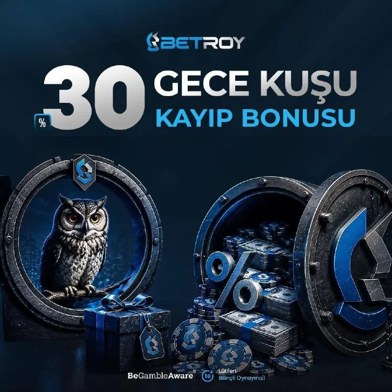 Betroy Telegram: 👍BETROY'DA Karanlıkta Şansın Parlasın! ❤️%30 GECE KUŞU KAYIP BONUSU 🔷Geceye Güç…