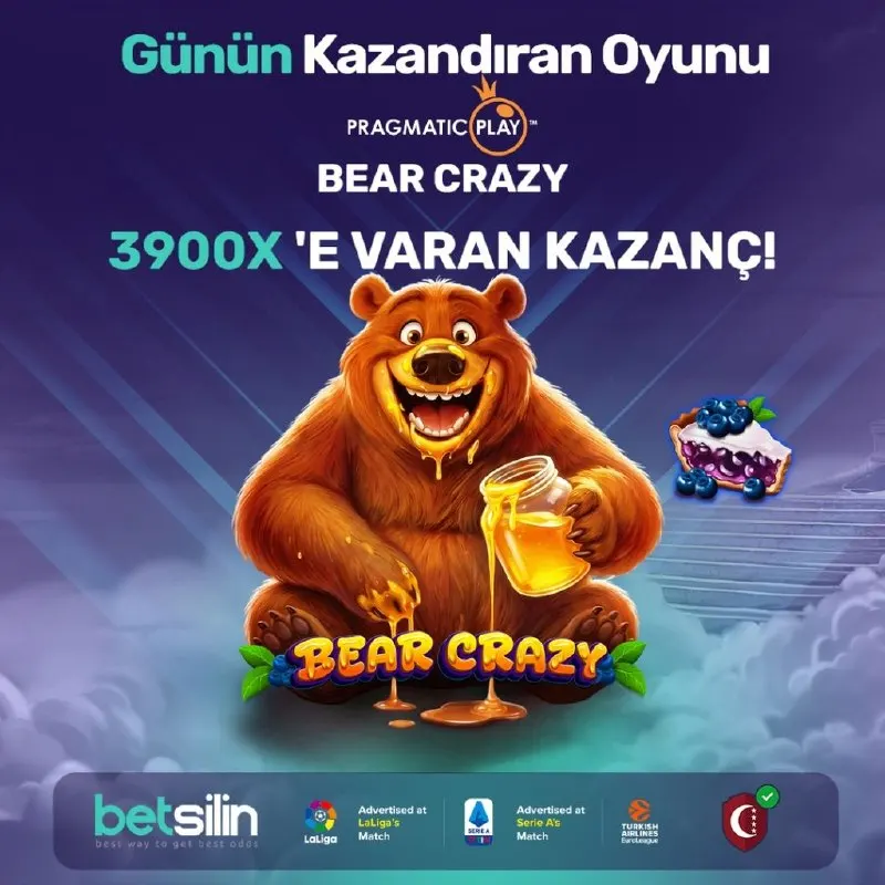 Betsilin Telegram: 🎰 BETSİLİN'DE GECENİN EN ÇOK KAZANDIRAN OYUNU: Bear Crazy! 💰 Bal dolu eğlencesi…