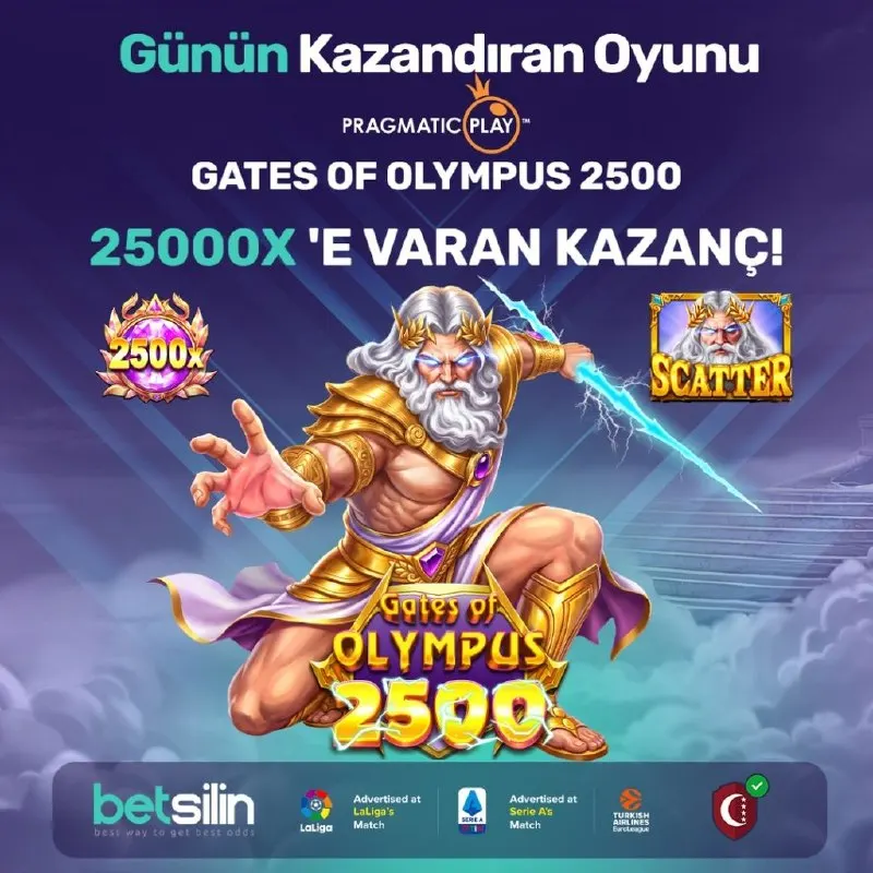 Betsilin Telegram: ⚡️ BETSİLİN'DE GECENİN EN ÇOK KAZANDIRAN OYUNU: Gates of Olympus 2500! ⚡️ ⚡️…