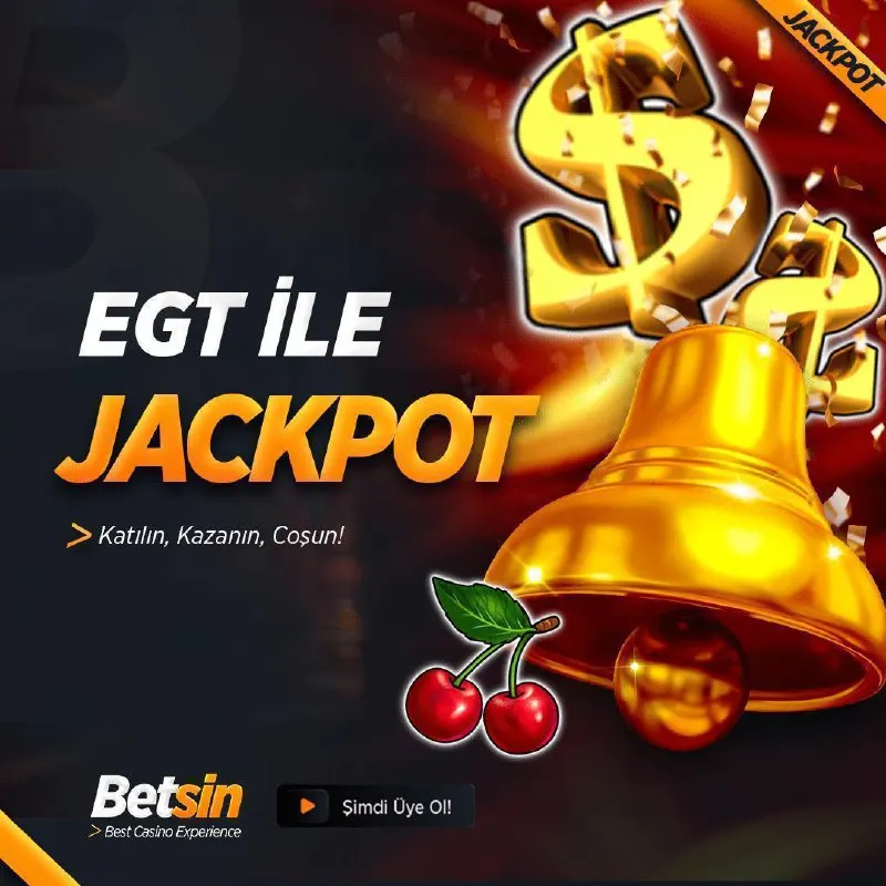 Betsin Telegram: 🤧 Büyük kazanç heyecanı Betsin’de! 🎁 EGT Jackpot ile şansını en üst seviyede…