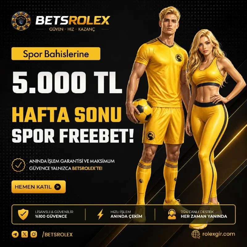 Betsrolex Telegram: 🥇 5000 TL Hafta Sonuna Özel FreeBet! Sıkı bir spor müsabakaları taraftarıysan…