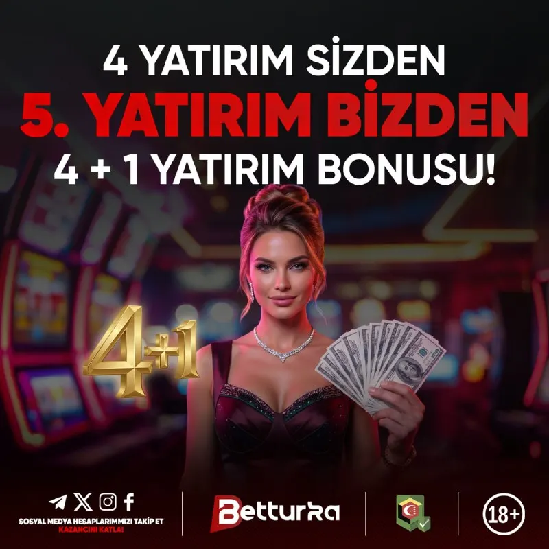 Betturka Telegram: ✨ Sen Yatırımı Yap, Beşincisi Betturka’dan Olsun! ✨ 🔥 EFSANE 4+1 YATIRIM BONUSU…