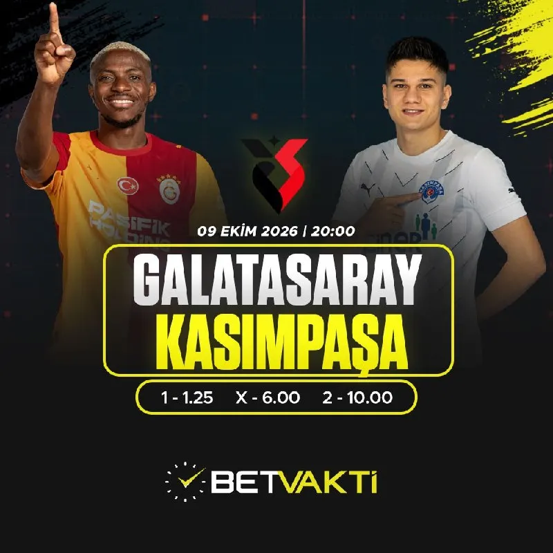 Betvakti Telegram: 🏆 Süper Lig | 7. Hafta ⏰ 20:00 🟡🔴 Galatasaray 🆚 💙🤍 Kasımpaşa Puanların…