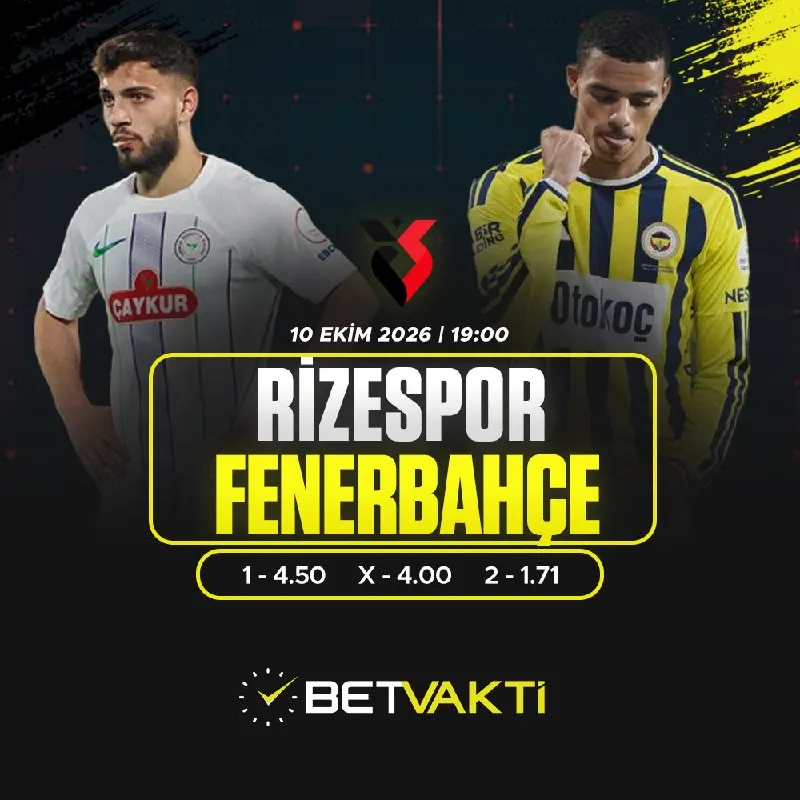 Betvakti Telegram: 🏆 Süper Lig 7. Hafta ⏰ 19:00 Rizespor 🆚 Fenerbahçe Tribün sesi yükselince oyun…