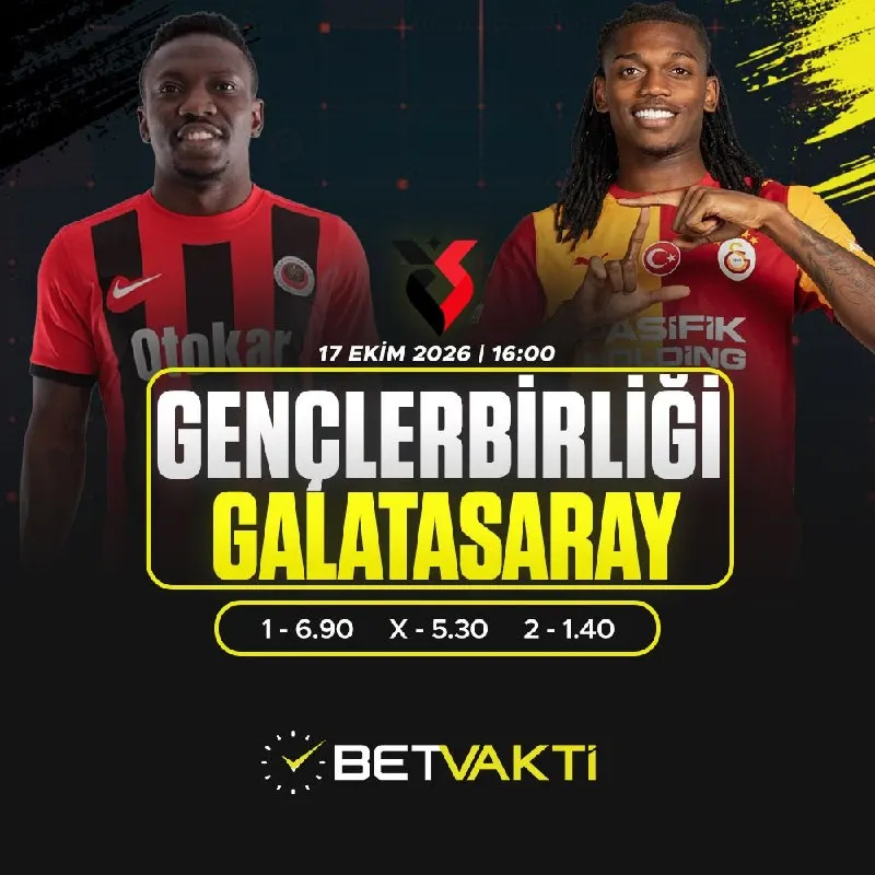 Betvakti Telegram: 🏟 16:00 randevusu 🏆 Süper Lig | 8. Hafta Gençlerbirliği 🆚 Galatasaray ⚡️ Tempo…