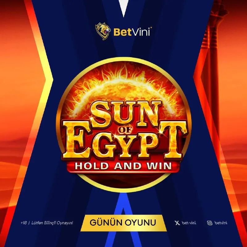Betvini Telegram: Sun of Egypt (Slot Oyunu) ☀️ Antik Mısır’ın Altın Hazineleri Seni Bekliyor!…