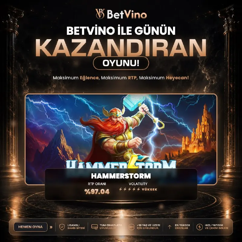 Betvino Telegram: ✋ Günün kazandıran oyunu Betvino'da ✨ %97.04 RTP oranıyla günün en kazandıran…