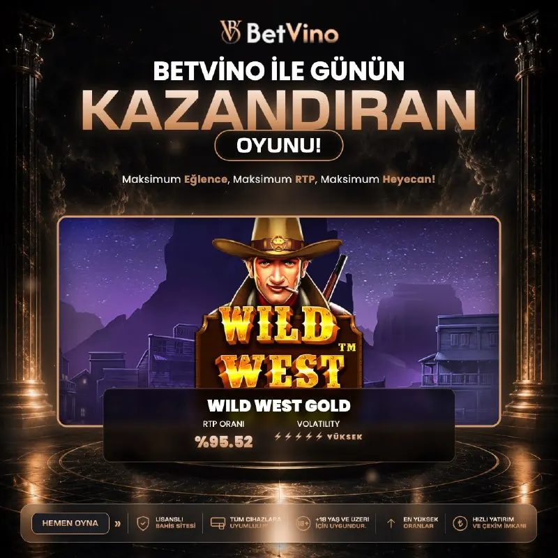 Betvino Telegram: ✋ Günün kazandıran oyunu Betvino'da ✨ %95.52 RTP oranıyla günün en kazandıran…